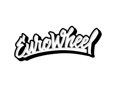 Eurowheel logo v2 brand branding calligraphy customlettering lettering logo logotype script