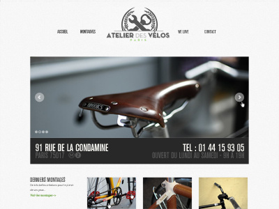 Atelier des vélos Paris akzidenz grotesk condensed bike fixe fixed gear fixie neutra parispignon vintage website