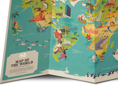 Monocle Artwork america design draw earth map monocle