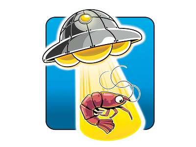Space Prawn Mascot Logo Idea Sketches