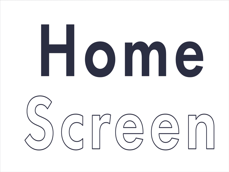 Home screen animation.
