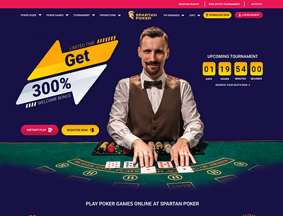Poker Campaign Website dashboard design illustration poker ui ux