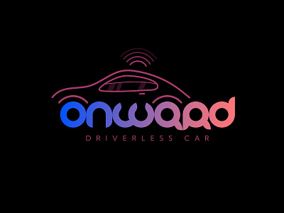 Driverlesscar affinitydesigner dailylogochallenge driverless car illustration logo onward vector