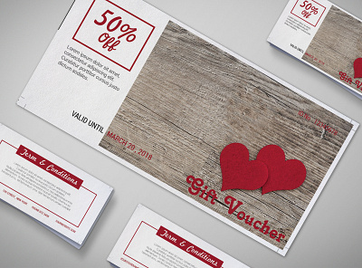 Valentines Day Gift Voucher Design Template day design gift template valentines voucher