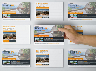 Travel Postcards PSD Design Template design postcards psd templates travel