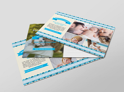 Baby Announcement Postcard PSD Design Template 4 1600x1143 annoncement baby design postcard template