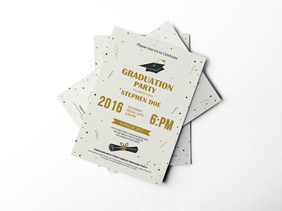 Graduation Party Invitation Design Template