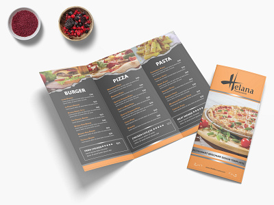 Creative Pizza Cafe Tri Fold Menu Design Template cafe creative design menu pizza template trifold