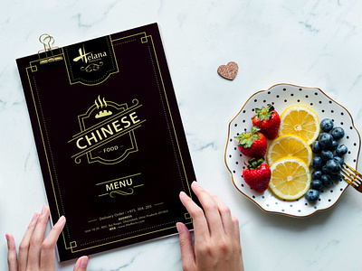 Vintage Style New Chinese Food Menu Template