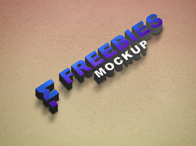 3D Depth Logo Mockup branding design illustration logo menu psd template ui ux vector