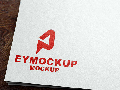 Red Paper Logo Mockup branding design illustration logo menu psd template ui ux vector