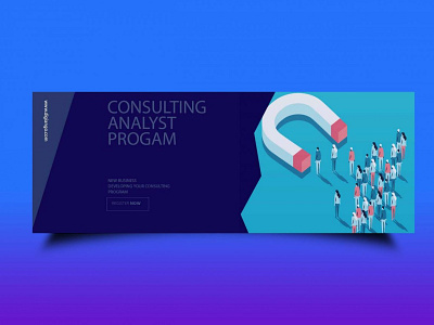 Free Business Consulting Analyst Fb Cover analysts banner cover banners branding business consulting covers design fb cover free psd ux web