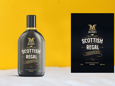 Modern Whisky Bottle Mockup bottle branding design mockup modern psd whisky