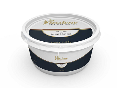 Ice Cream Plastic Cup Label Mockup