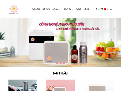 HOMEPAGE of website Cosmetic Company cosmetics wenbsite