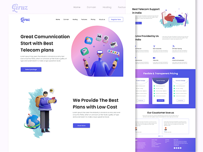 Giruz Landing page UI/UX Design