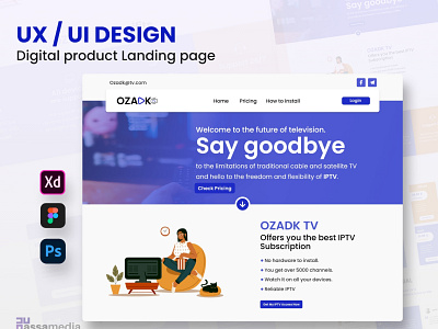 DIGITAL PRODUCT LANDING PAGE WEB DESIGN