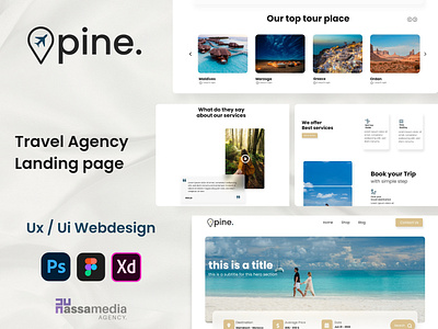 Travel Agency Landing Page Ux/Ui Webdesign adobe photoshop adobe xd agency website design desktop figma graphic design landing page marvelous website mobille app design travel agency travel agency landing page travel agency website ui ui ux design ux design web design web designer webdesign wordpress