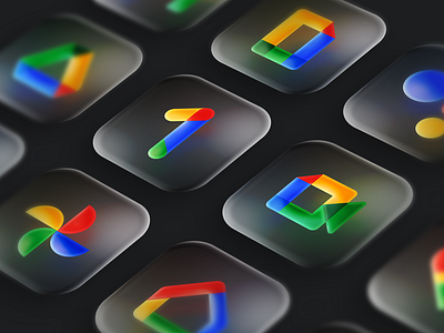 Google Icons Set Revisions Dark Theme