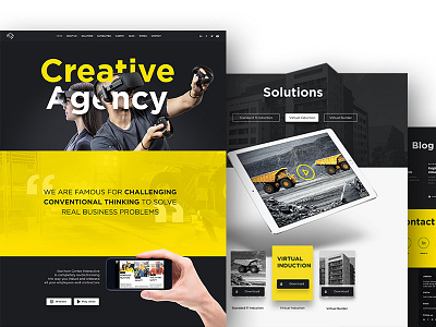 Creative agency website dark design ui ux web website