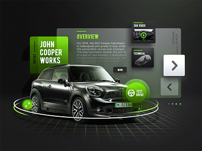 AR/VR User interface concept 3d ar car concept cooper design interface mini ui user ux vr