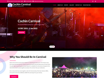 Cochin Carnival design webdesign webs website design wordpress
