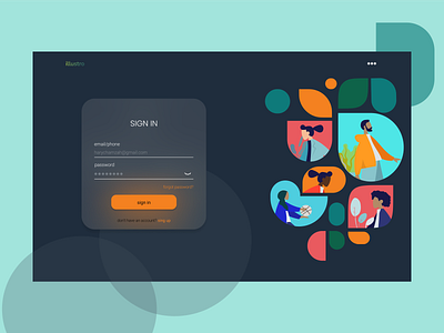 Sign In Web Design Concept design illustration ui web