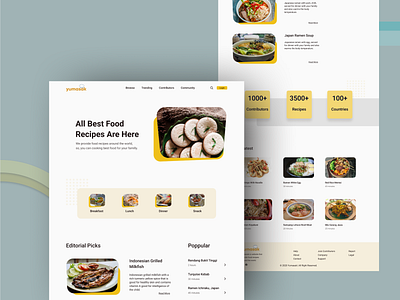 recipes website design uidesign uiux design uxdesign web