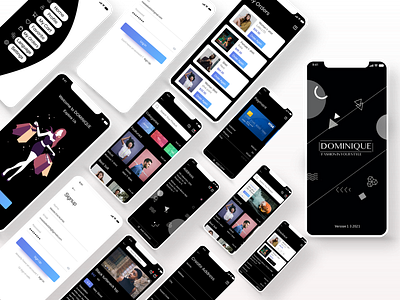 Dominique app branding design design app fashion brand icon logo mobileapps ui ux web