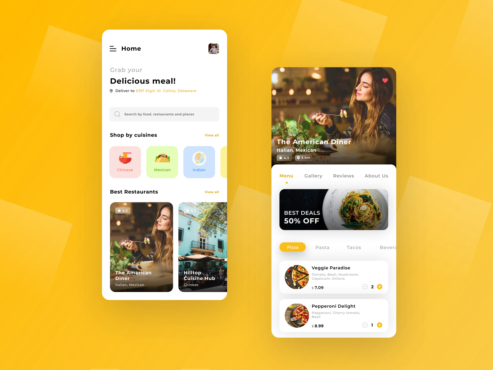 Food Delivery App by Asmitaa on Dribbble