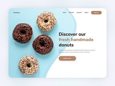 Fresh Donuts Landing Page