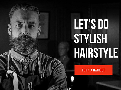 Barbershop Landing M15 barber barbershop black booking clean hair landing page red shop style