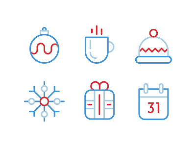 Winter icon set