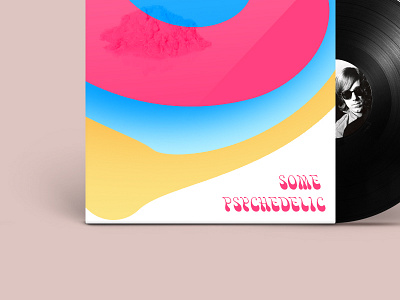 Some beautiful concept of vinyl album album blue colours concept idea lsd pink psychedelic thedoors vinyl yellow