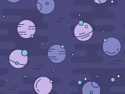 Space Pattern icon illustration pattern planet space vector