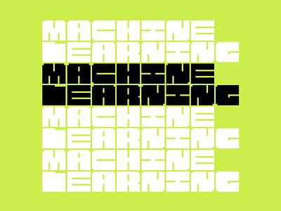 Machine Learning abstract after effects animation box design font geometric grid learning lettering machines minimal motion neon pixel poster rubiks cube type typographic typography