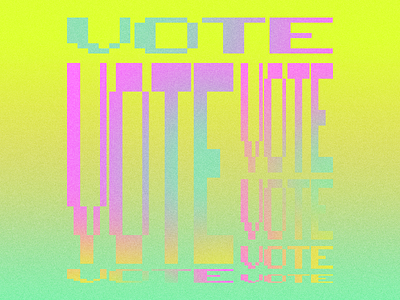 VOTE abstract bidenharris election gradient lettering minimal pixel retro squash stretch stretchy typography vote vote2020 voted
