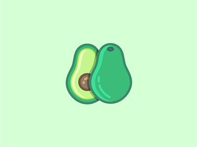 Avocado Icon avocado flat food fruit guacamole icon illustration vector