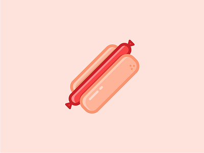 Hot Dawg Icon buns design dog flat food hot dog icon illustration sticker summer