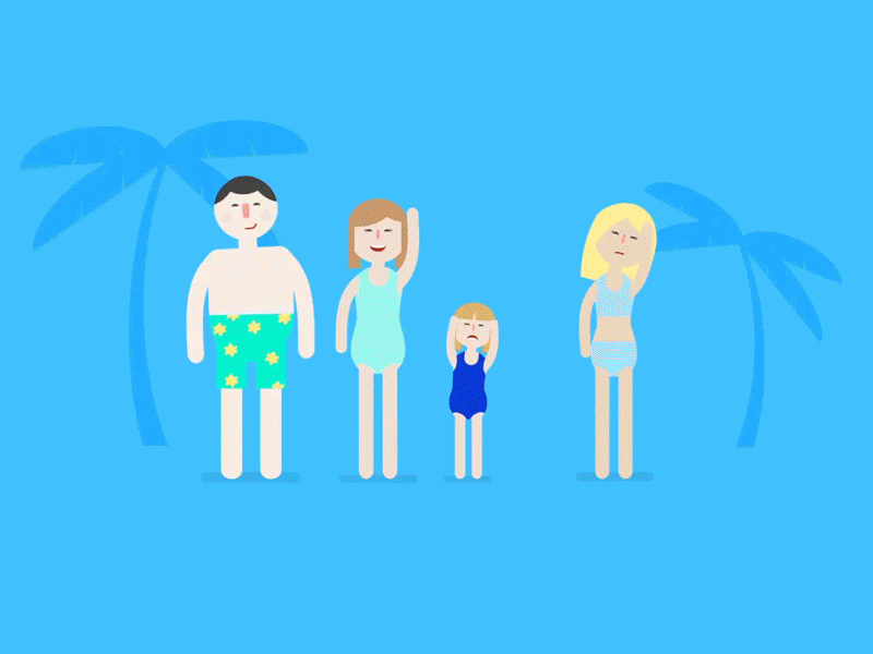 Checkedin - App Explainer animation app butt scratch character design illustration motion graphics travel vacation