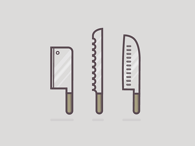 Chef Essentials chef flat food icon illustration knife knives vector