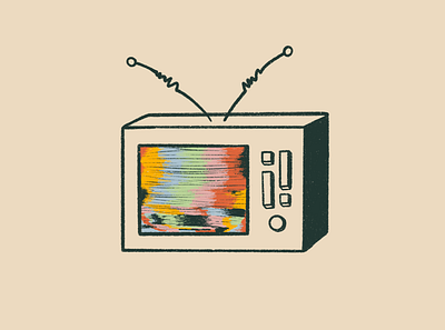 Inktober || Day 2 "mindless" 80s abstract drawing error geometric glitch icon illo illustration inktober inktober2019 mindless minimal portal procreate retro sketch tv vintage