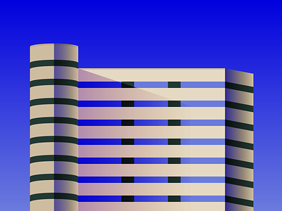 Buildings That Never Existed 01 apartment architecture building building design building icon city flat geometric gradients hawaii hotel house illustrations minimal property sky street waikiki window