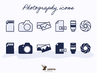 Photography - Icons challenge design icons illustration photography vector weeklywarmup