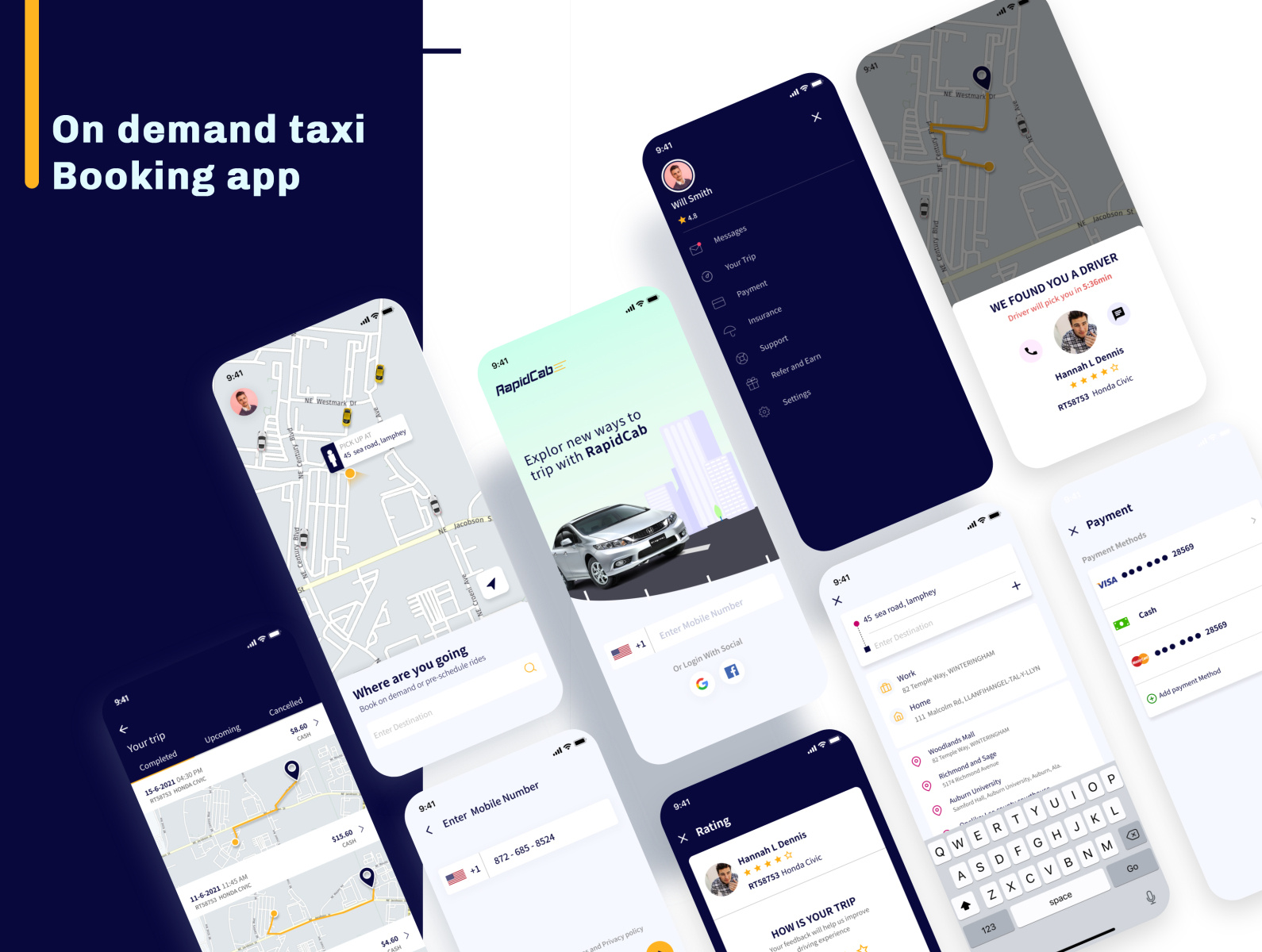 Taxi-Booking App UI/UX Project by Sanjay Modasia on Dribbble