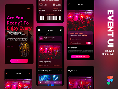 Event Booking App UI - FIGMA