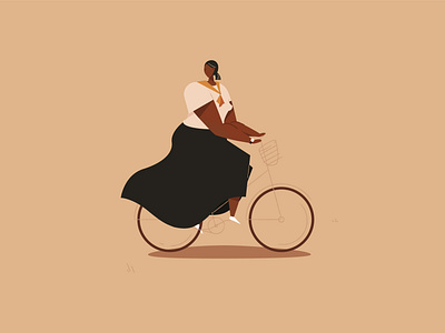 A Day in the Park (4/4) - Biking autumn bicycle design editorial illustration graphic design illustration riding a bike vector vector illustration women