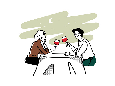 EveryWine (3/4) alcohol design dinner editorial illustration graphic design illustration vector vector illustration wine