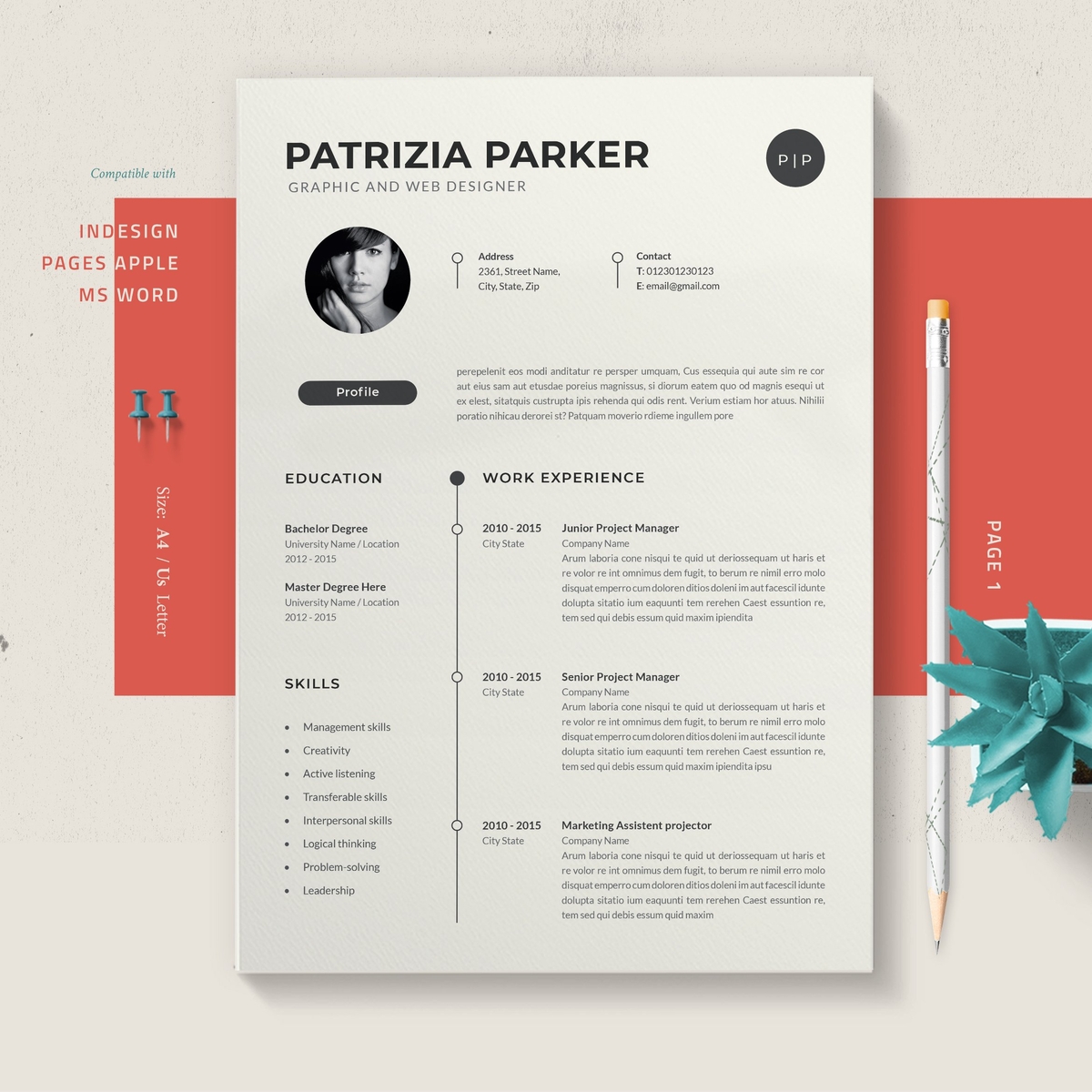 Resume Cv Template by Resume/CV on Dribbble