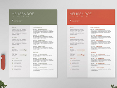 Resume/CV Template IV a4 adobe advertising branding catalog catalogue clean fashion indesign lookbook magazine minimalist modern print print design printable printing professional template us lettter